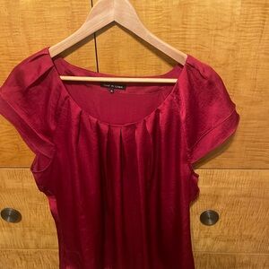 Violet & Claire Deep Red Blouse